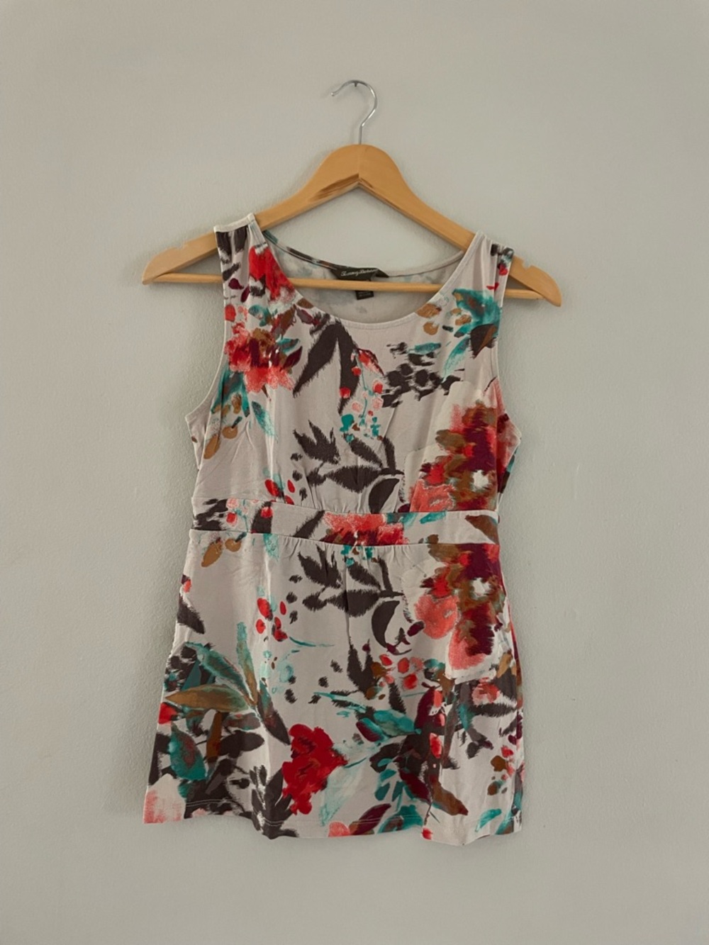 Tommy Bahama Cream & Floral Print Tank Top